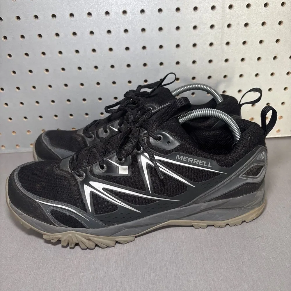 Merrell Capra Bolt Hiking Shoes Mens Sz 10.5 Black Waterproof Sneakers Outdoors